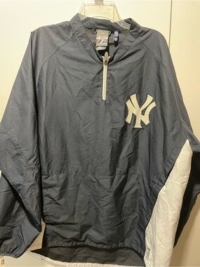 Majestic New York Yankees Navy Pullover Windbreaker